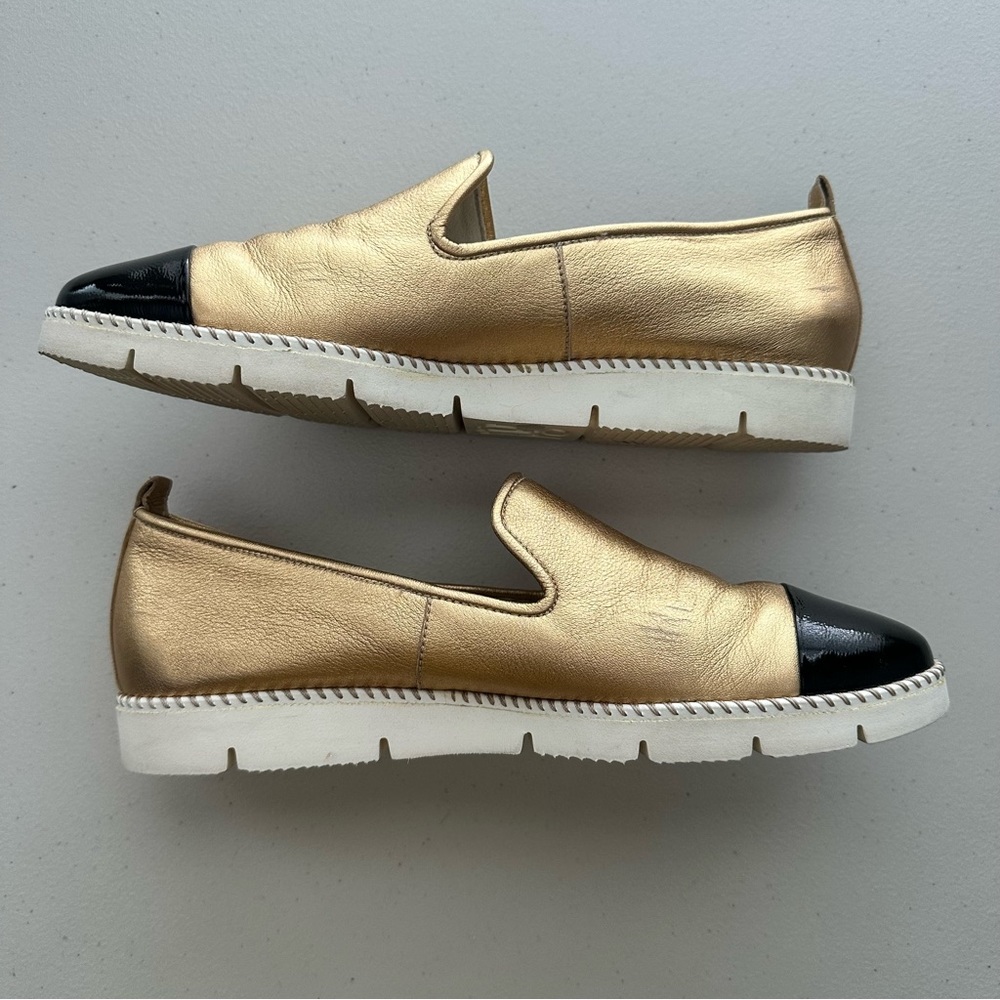 PAUL GREEN ‘Daniella’ Metallic Soft Leather Loafers Women’s Size 9.5 - Picture 6 of 12